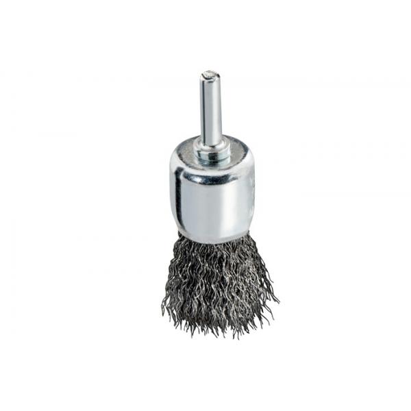 222BL - BROSSE EMBOUT diam. 18 mm fil acier sur axe de 6 mm