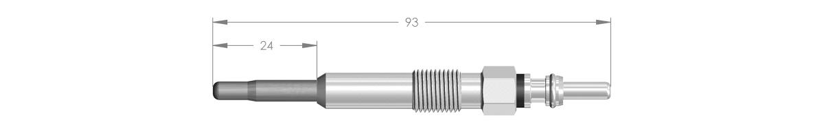 11000 - BOUGIE DE PRECHAUFFAGE VAG RENAULT - longueur 93 mm