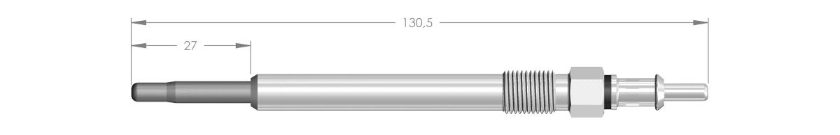11009 - BOUGIE DE PRECHAUFFAGE MERCEDES JEEP - longueur 130,5 mm