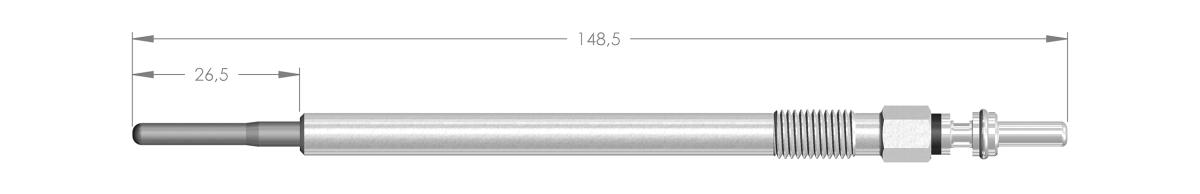 11015 - BOUGIE DE PRECHAUFFAGE MERCEDES JEEP - longueur 148,5 mm