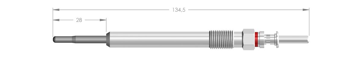 11020 - BOUGIE DE PRECHAUFFAGE BMW MINI - longueur 134,5 mm