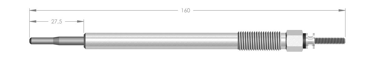 11024 - BOUGIE DE PRECHAUFFAGE TOYOTA LEXUS - longueur 160 mm