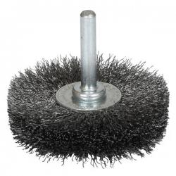 226BL - BROSSE CIRCULAIRE diam. 75 mm ep 18 mm fil acier sur axe de 6 mm