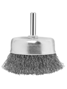 228BL - BROSSE SOUCOUPE diam. 50 mm fil acier sur axe de 6 mm