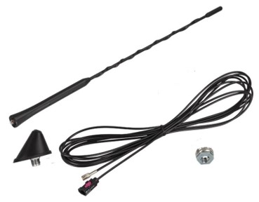 813209 - ANTENNE DE TOIT TYPE VW DAB+/FM - Amplificateur DAB+/FM Brin 440 mm Câble 4,50 m double connecteurs
