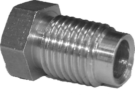 2376 - RACCORD ACIER MALE 6,35 mm - 7/16 - 20UNF x 15 mm - 1/4