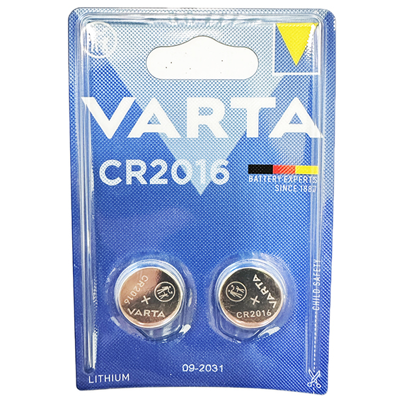 CR2016-2 - PILE BOUTON 3V. LITHIUM (Blister de 2 piles)