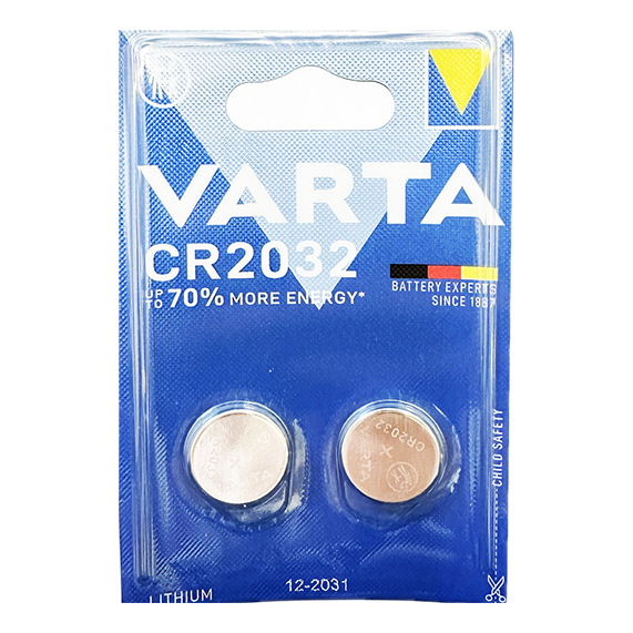 CR2032-2 - PILE BOUTON 3V. LITHIUM VARTA (blister de 2)